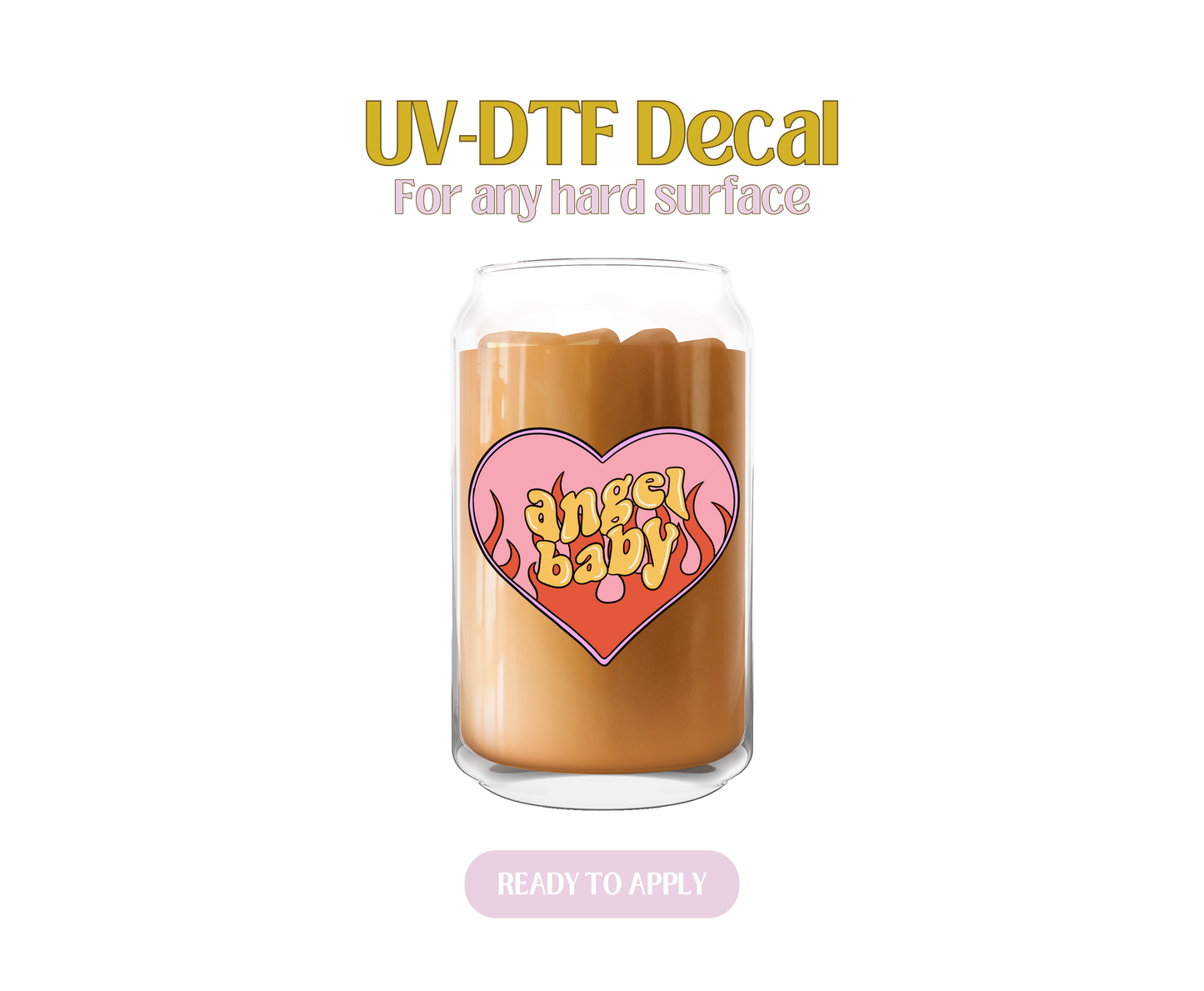 Angel Baby Heart UV-DTF Decal