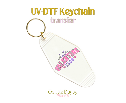 Anti Valentine Club UV-DTF Keychain