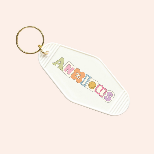 Anxious UV-DTF Keychain