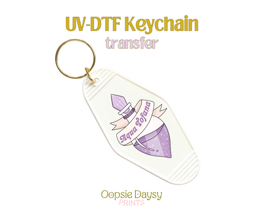 Aqua Tofana UV-DTF Keychain