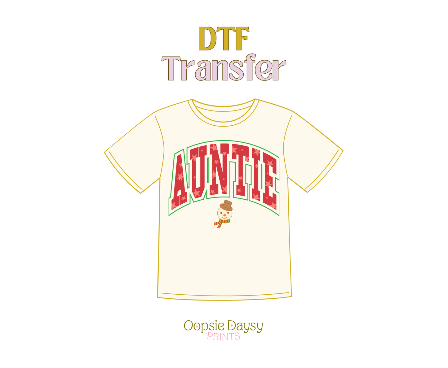 Auntie Red Xmas DTF Transfer