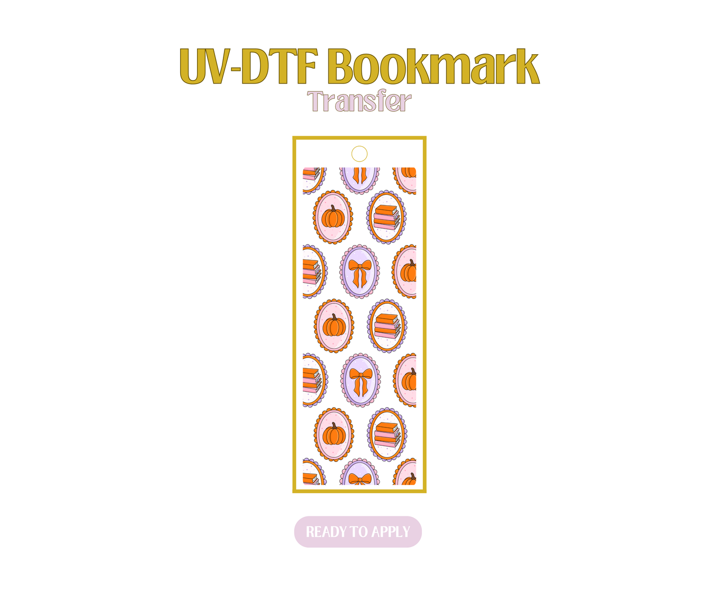 Autumn Bookish Frames UV-DTF Bookmark