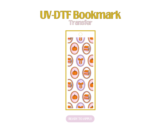 Autumn Bookish Frames UV-DTF Bookmark