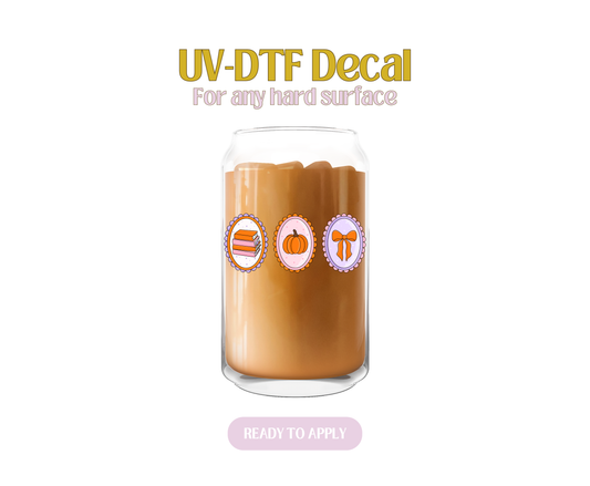Autumn Bookish Frames UV-DTF Decal