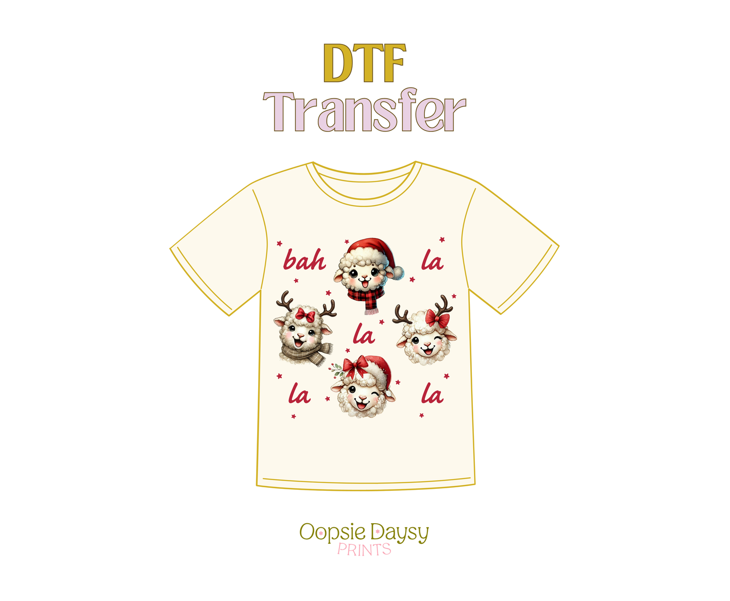 Ba la la Christmas DTF Transfer