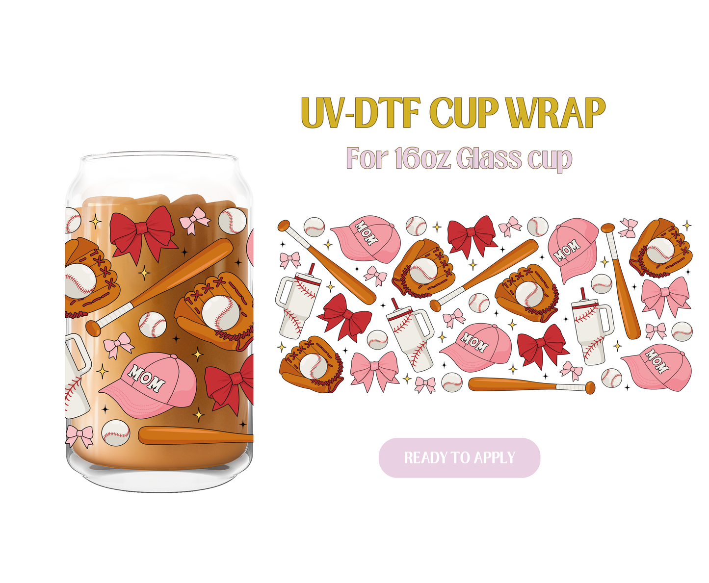 Baseball Mom Wrap UV-DTF Wrap