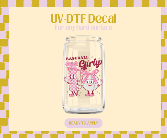 Baseball Girly UV-DTF Decal