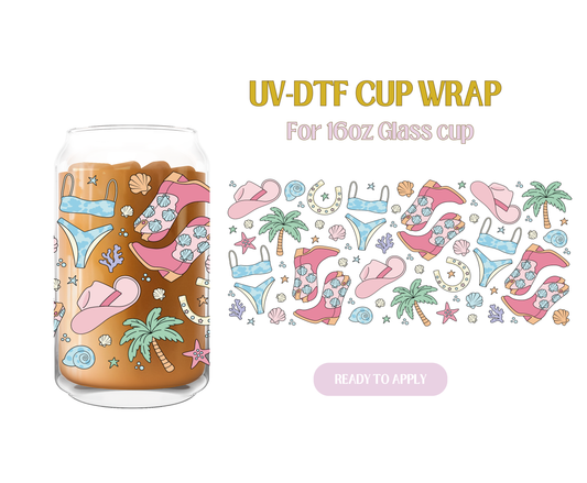 Beachy Cowgirl Things UV-DTF Wrap