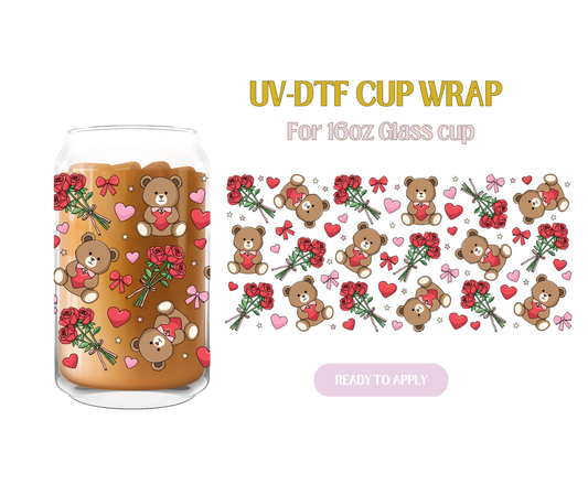 Bears and Roses UV-DTF Wrap