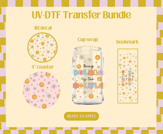 Being Delulu is the solulu UV-DTF Transfer Bundle