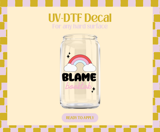 Blame Booktok UV-DTF Decal