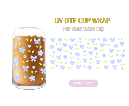 Blueberries Floral UV-DTF Wrap