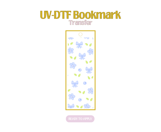 Blueberries Floral UV-DTF Bookmark