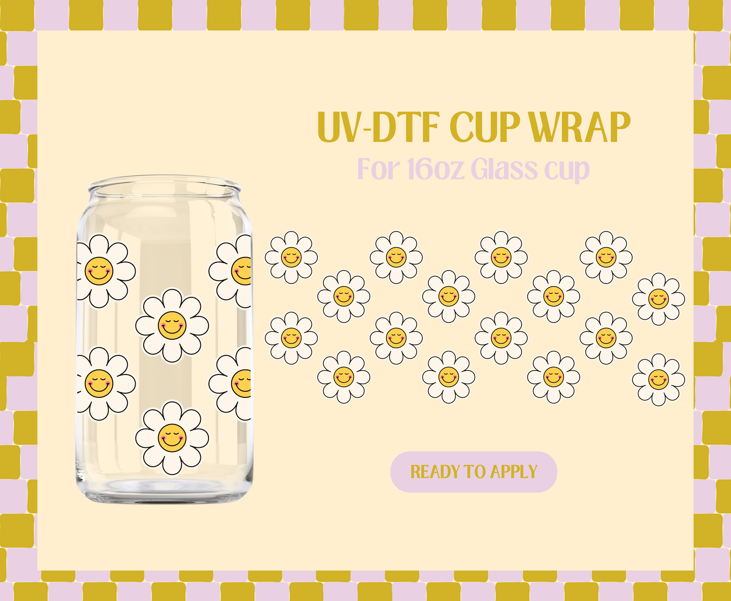 Blushing flowers UV-DTF Wrap