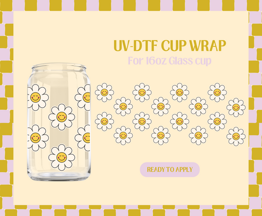 Blushing flowers UV-DTF Wrap