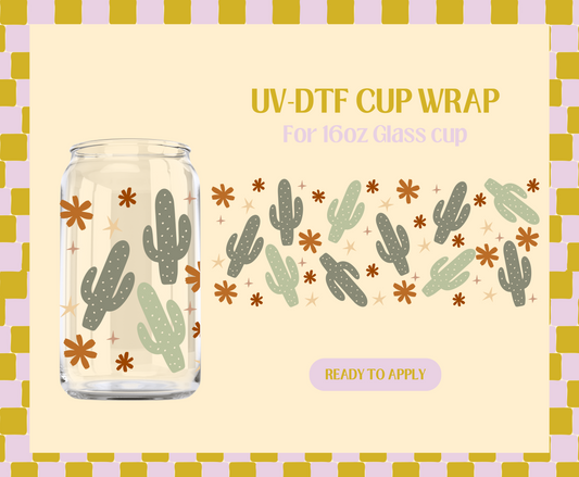 Boho Cactus UV-DTF Wrap