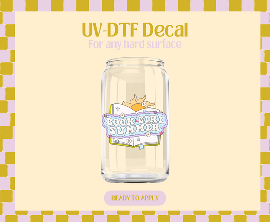 Book girl Summer UV-DTF Decal