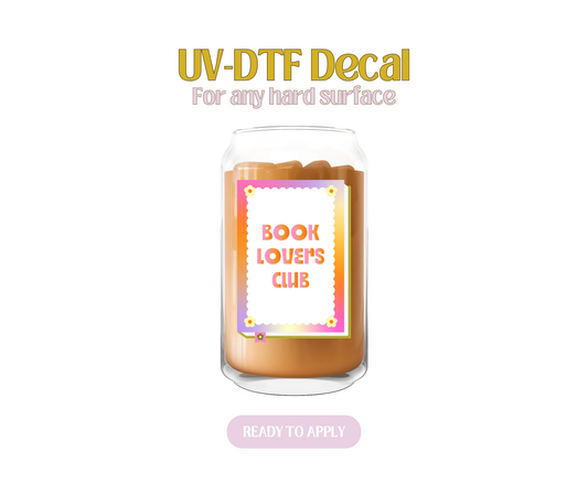 Book Lovers Club Gradient UV-DTF Decal