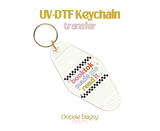 Book Tok Made Me UV-DTF Keychain