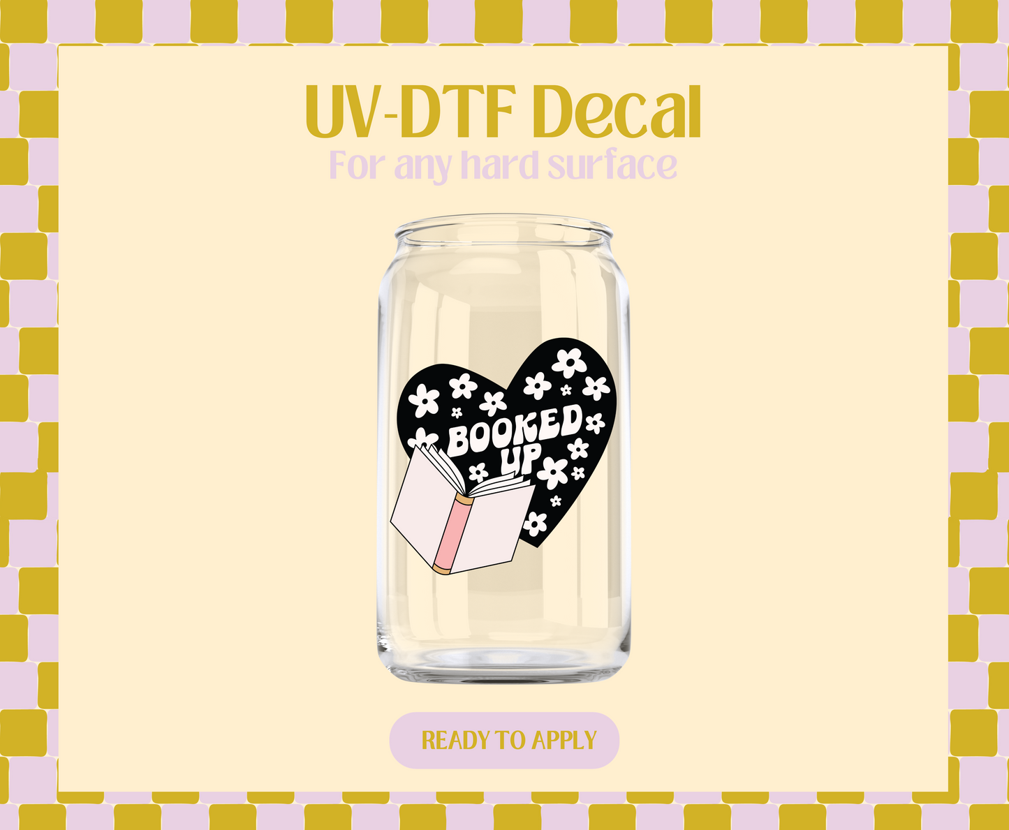 Booked up heart UV-DTF Decal