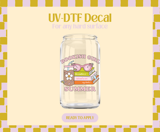 Bookish Girl Summer UV-DTF Decal