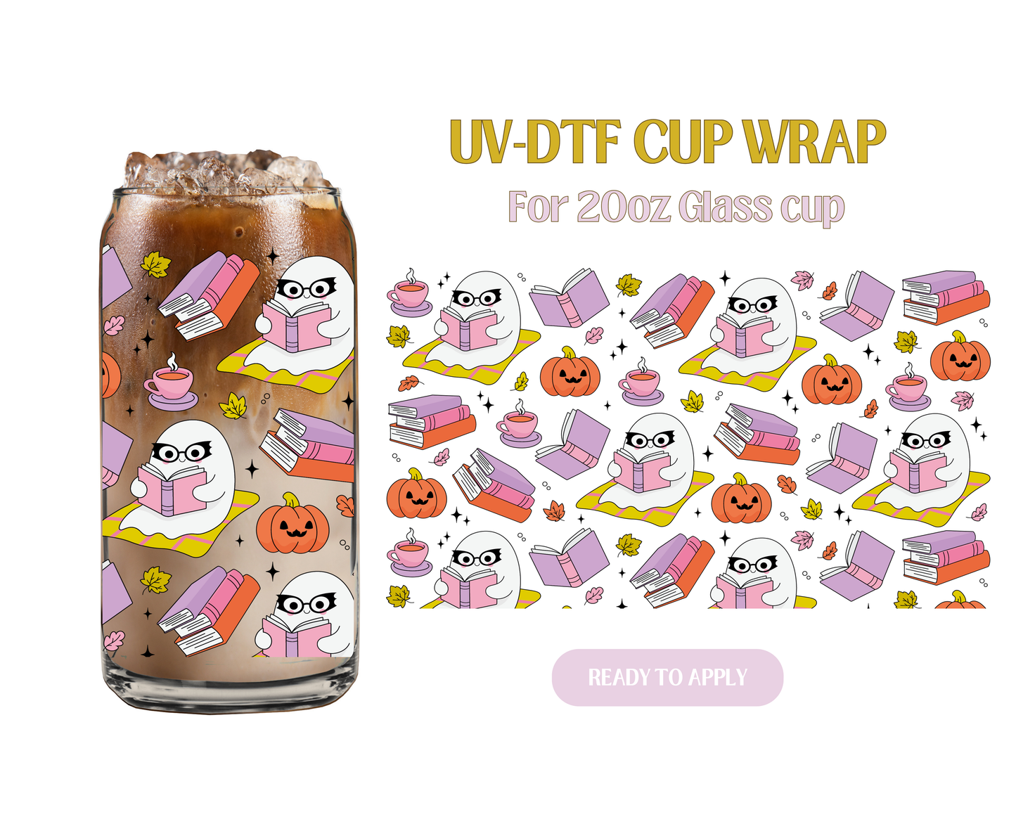 Bookish Ghoul 20oz UV-DTF Wrap