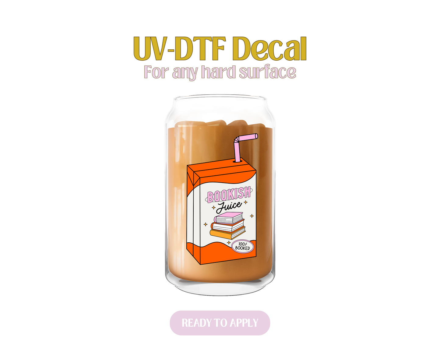 Bookish Juice Orange UV-DTF Decal