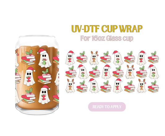 Bookish Xmas Ghost UV-DTF Wrap