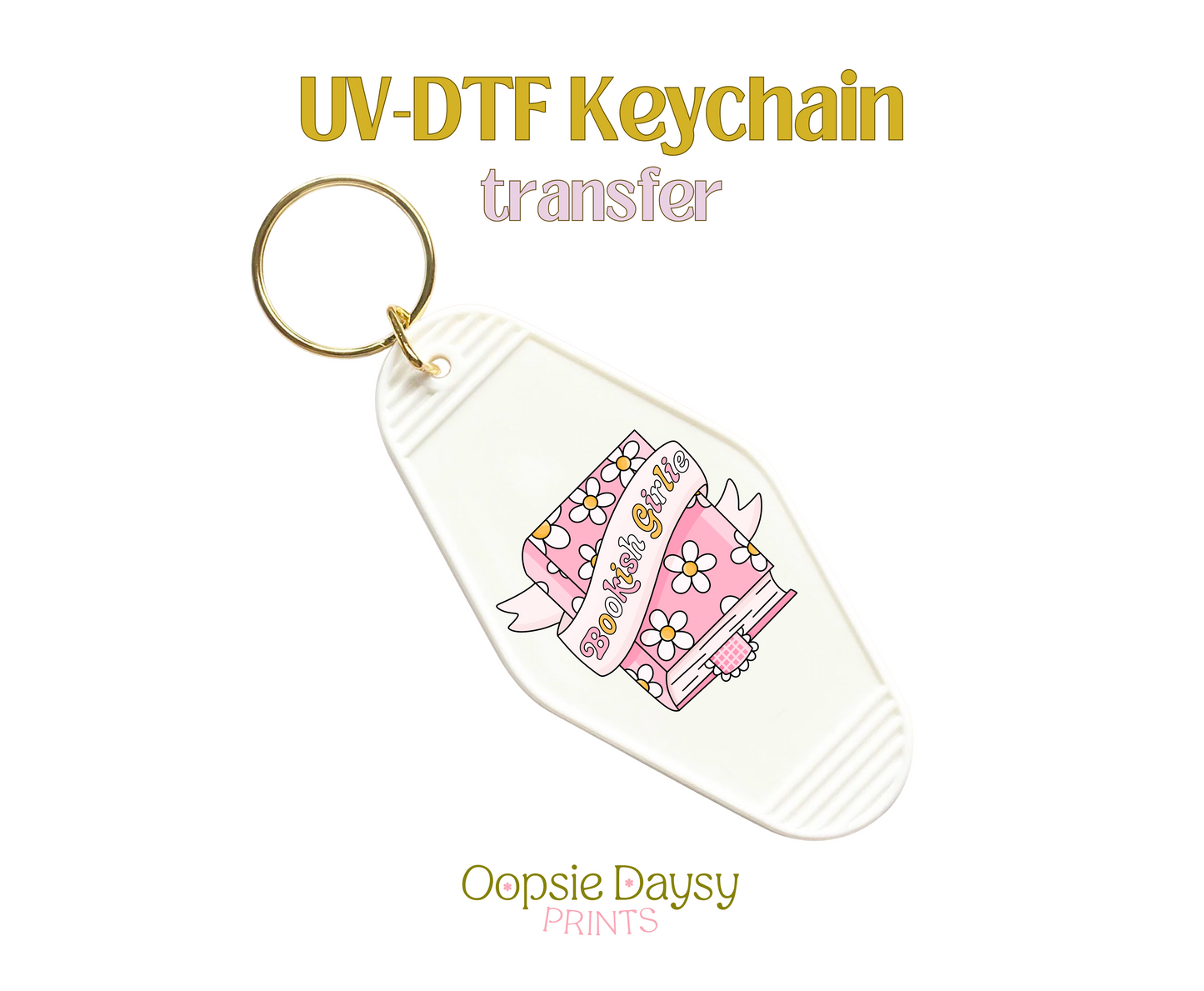 Bookish Girlie UV-DTF Keychain