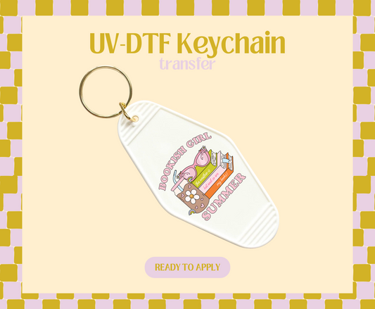 Bookish Girl Summer UV-DTF Keychain