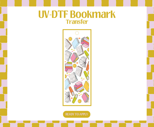 Book pattern UV-DTF Bookmark