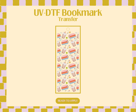 Books and Coffee UV-DTF Bookmark