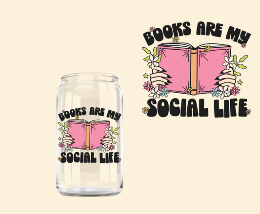 Books are my social life UV-DTF Decal