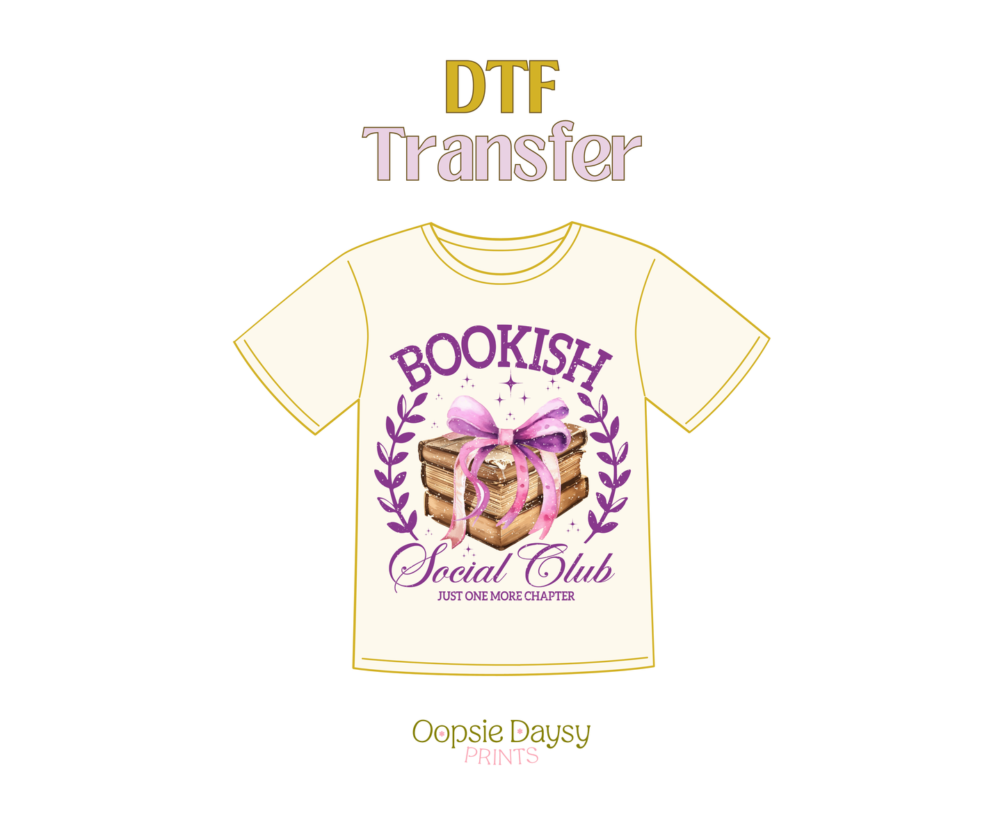 Bows and Bookish DTF Transfer