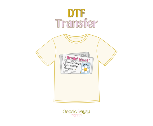 Bright Newspaper DTF Transfer