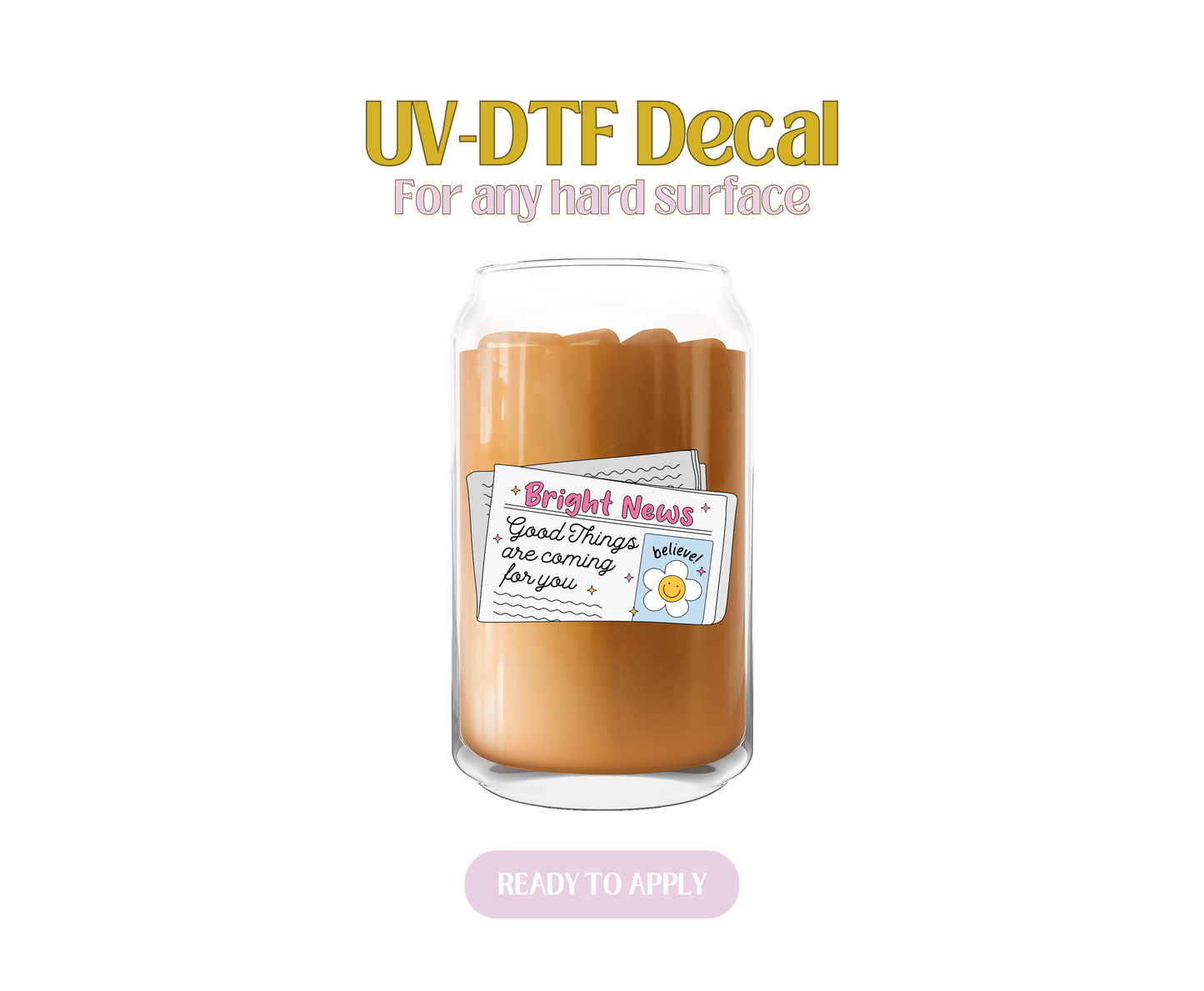Bright Newspaper UV-DTF Decal