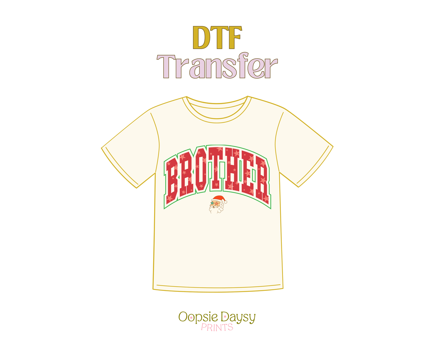 Brother Red Xmas DTF Transfer