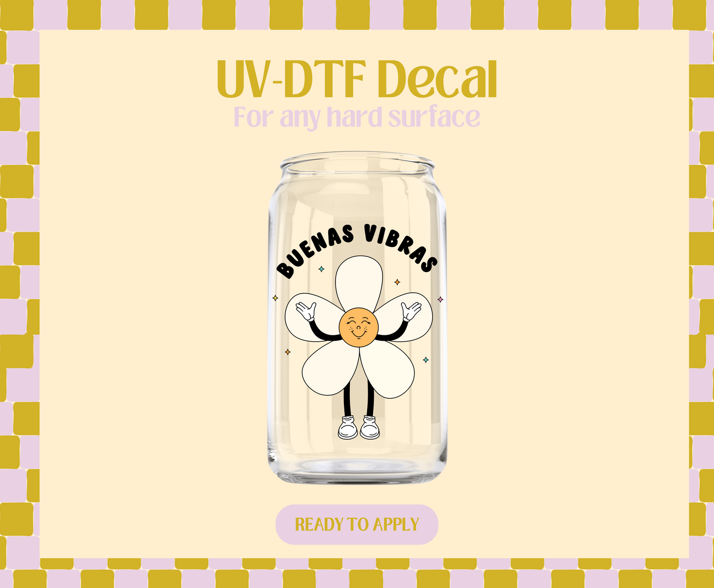 Buenas Vibras Daisy UV-DTF Decal