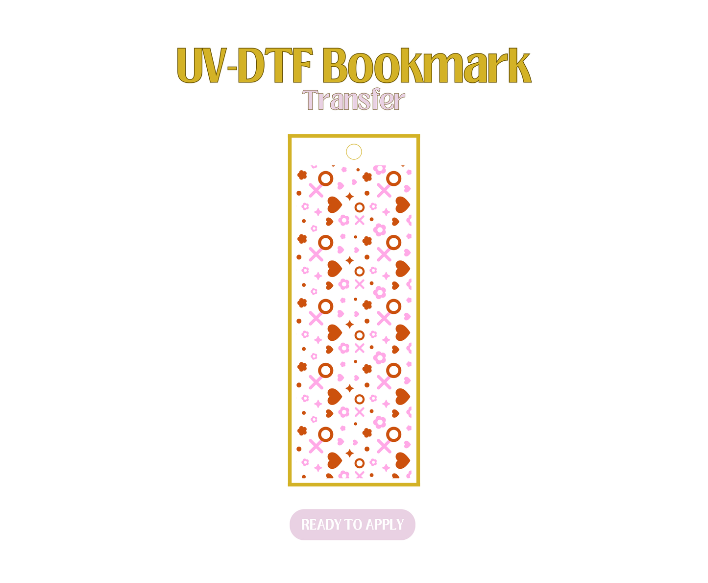 Valentine Confetti UV-DTF Bookmark