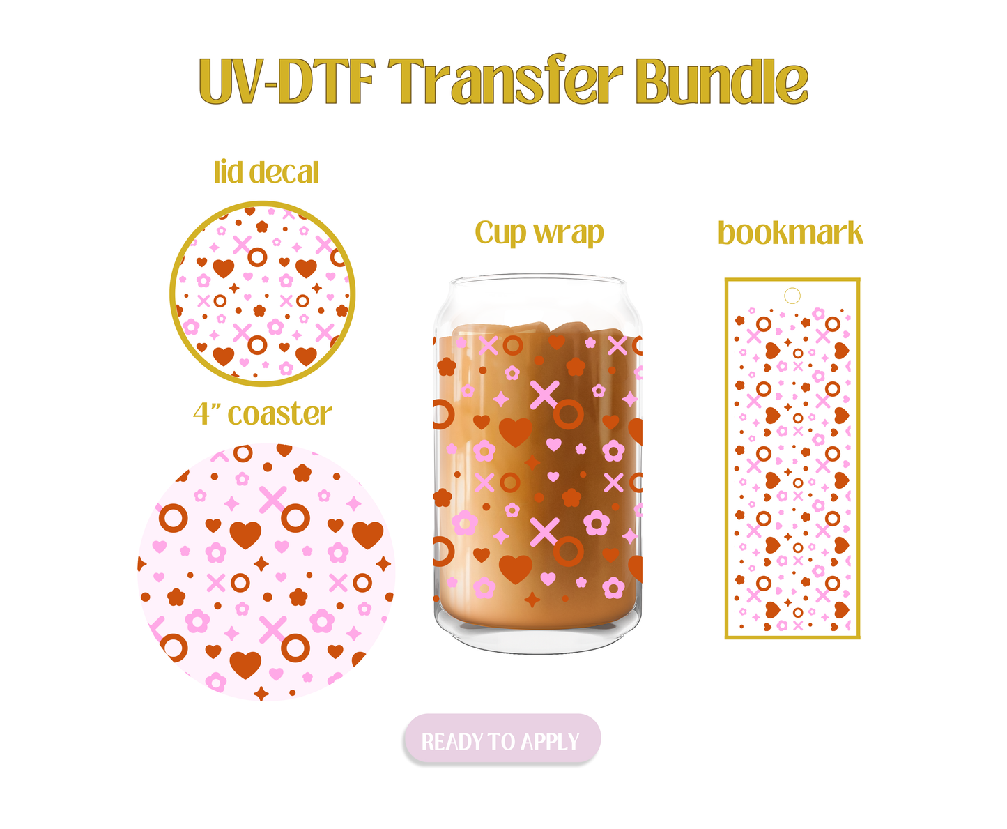 Valentine Confetti UV-DTF Transfer Bundle