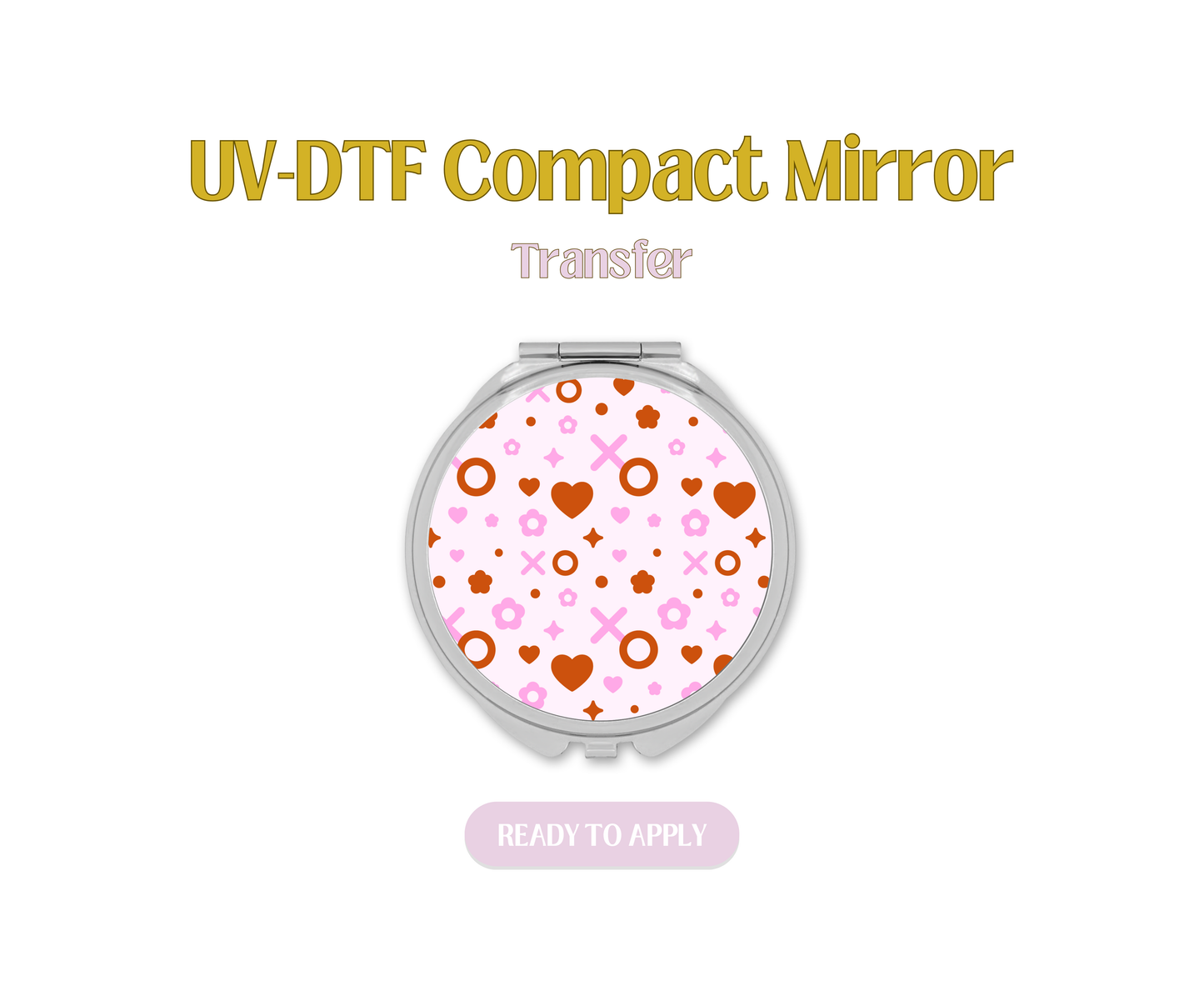 Valentine Confetti UV-DTF Compact Mirror