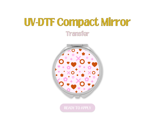 Valentine Confetti UV-DTF Compact Mirror