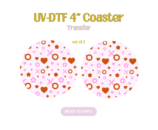 Valentine Confetti UV-DTF 4" Coaster