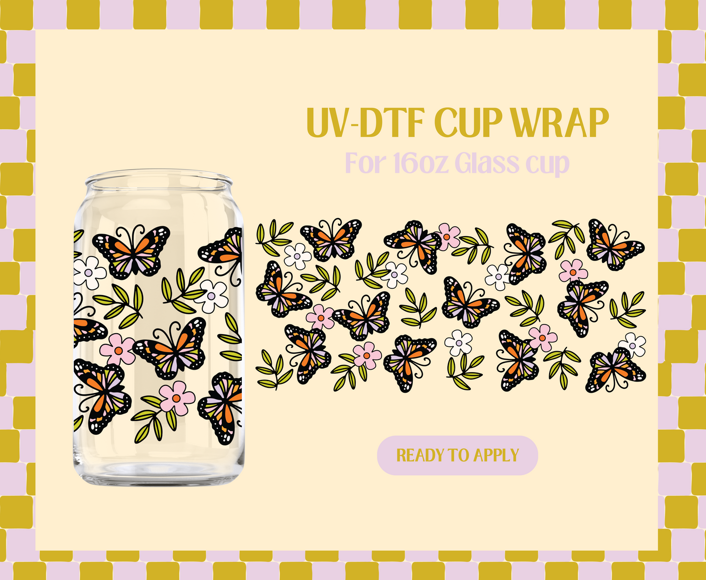 Butterfly Garden UV-DTF Wrap