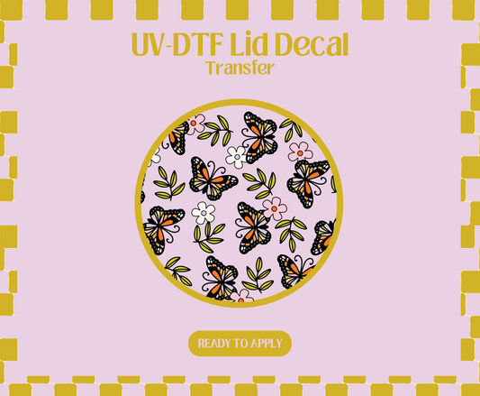 Butterfly Garden UV-DTF Lid Decal