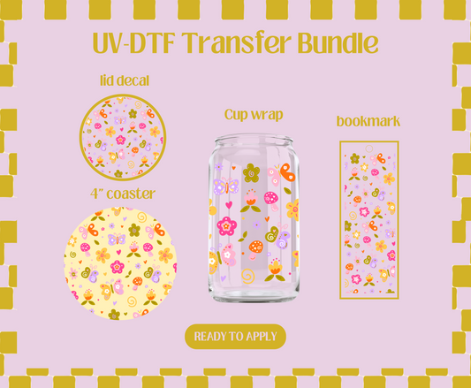 Butterfly Spring Doodles UV-DTF Transfer Bundle