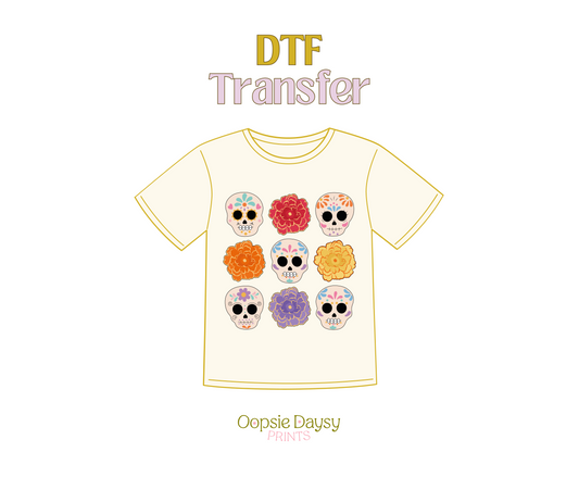 Calaveritas y Marigolds DTF Transfer