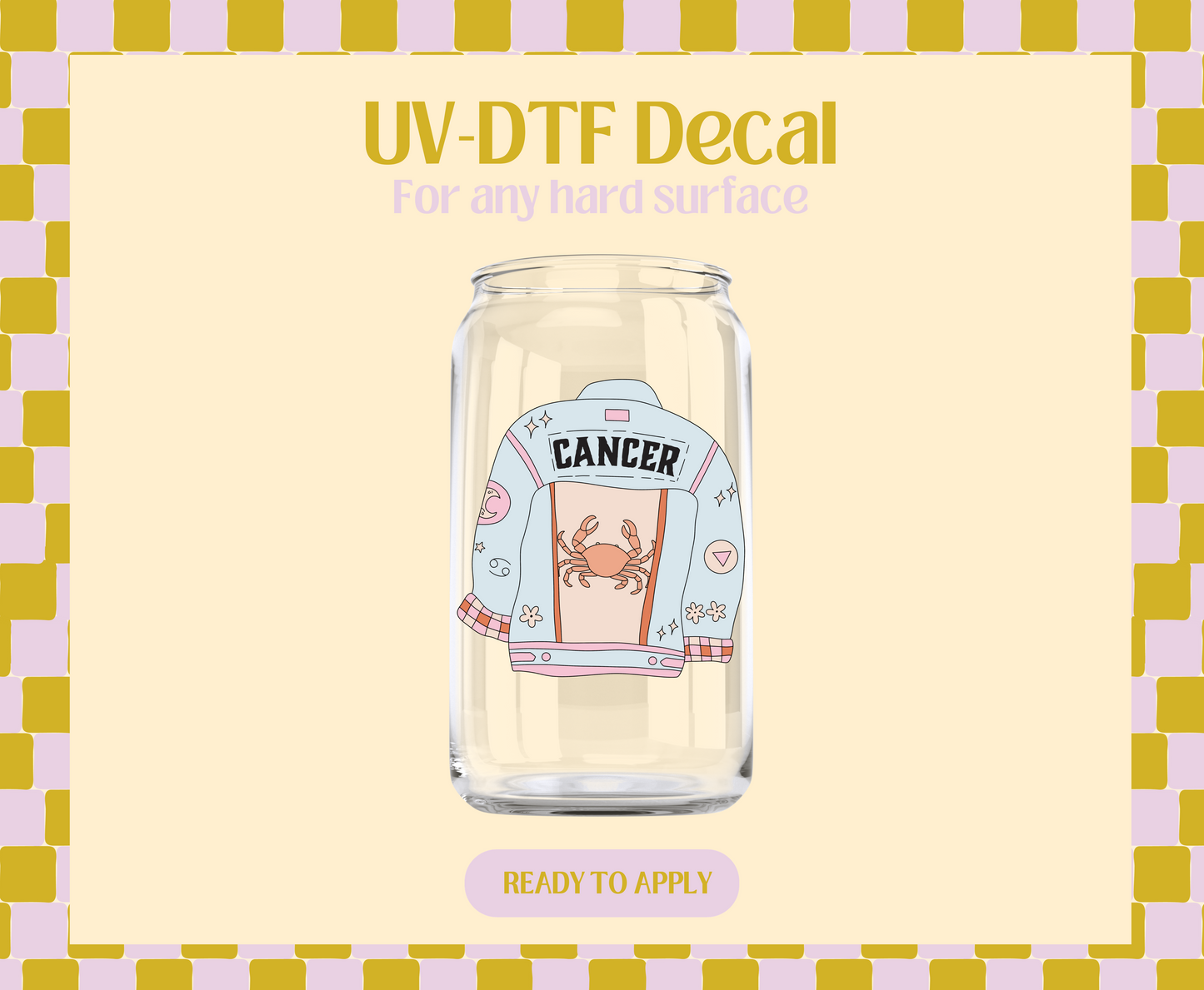 Cancer Zodiac jacket UV-DTF Decal