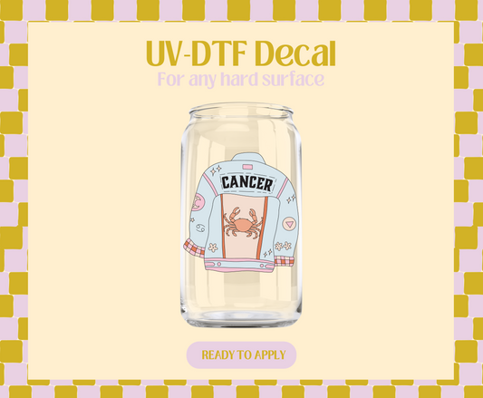 Cancer Zodiac jacket UV-DTF Decal