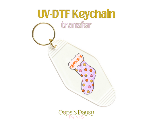 Capricorn Stocking UV-DTF Keychain